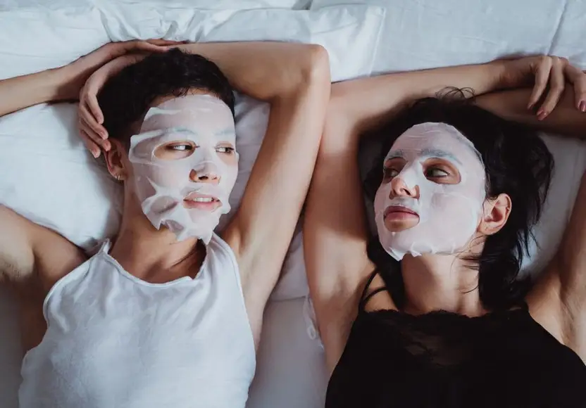 Korean skincare routine in progress